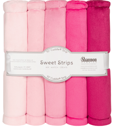 Shannon Fabrics 5 Pack of 10in Luxe Cuddle Strips Rainbow